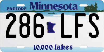 MN license plate 286LFS