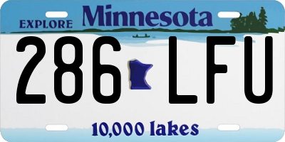 MN license plate 286LFU