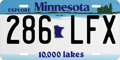 MN license plate 286LFX