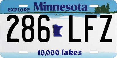 MN license plate 286LFZ