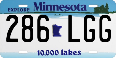 MN license plate 286LGG