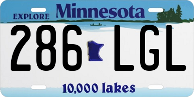 MN license plate 286LGL