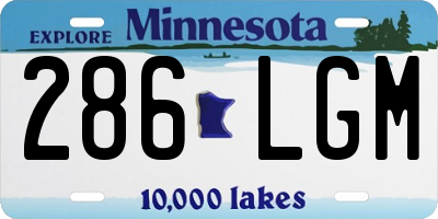 MN license plate 286LGM