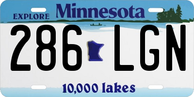 MN license plate 286LGN