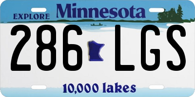 MN license plate 286LGS