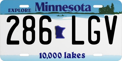 MN license plate 286LGV