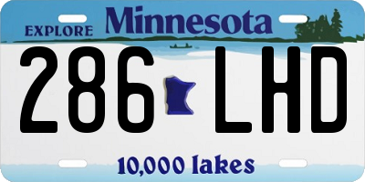 MN license plate 286LHD