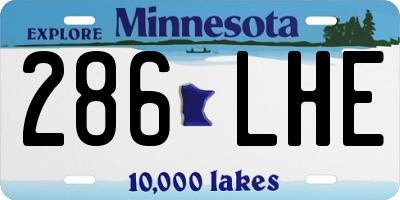 MN license plate 286LHE