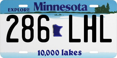 MN license plate 286LHL