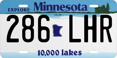 MN license plate 286LHR