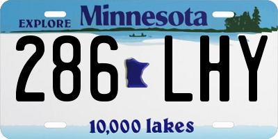 MN license plate 286LHY