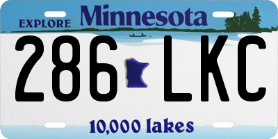 MN license plate 286LKC
