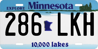 MN license plate 286LKH