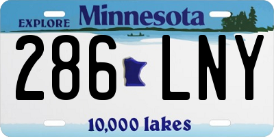 MN license plate 286LNY