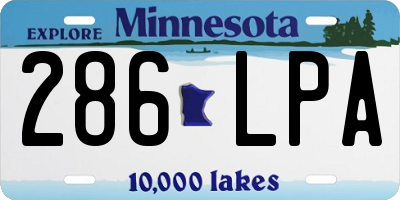 MN license plate 286LPA