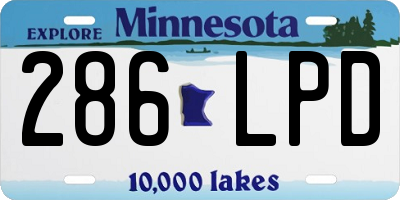 MN license plate 286LPD