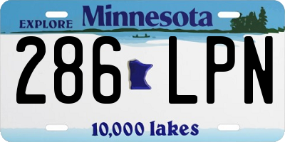 MN license plate 286LPN