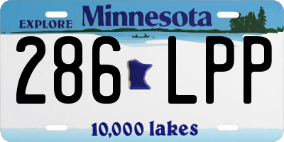 MN license plate 286LPP