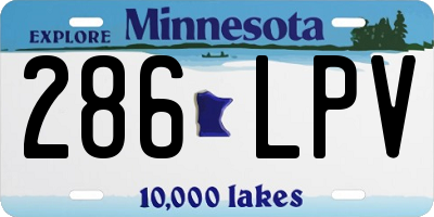 MN license plate 286LPV