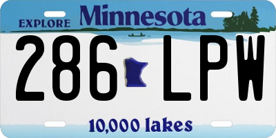 MN license plate 286LPW