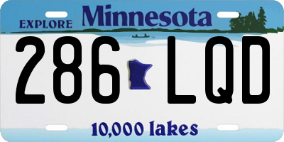 MN license plate 286LQD