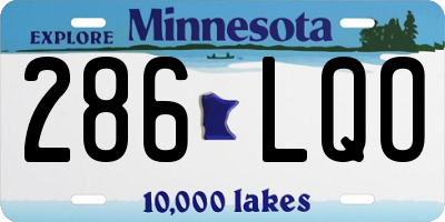 MN license plate 286LQO