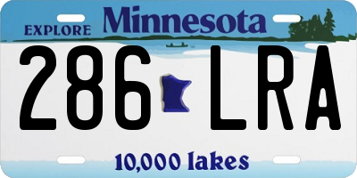 MN license plate 286LRA