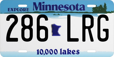 MN license plate 286LRG