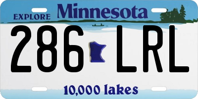 MN license plate 286LRL