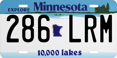 MN license plate 286LRM