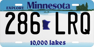 MN license plate 286LRQ