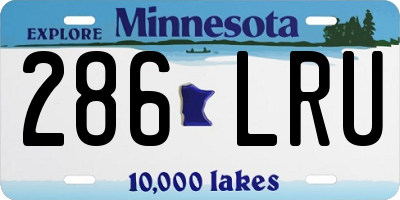 MN license plate 286LRU