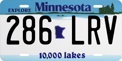 MN license plate 286LRV