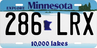 MN license plate 286LRX
