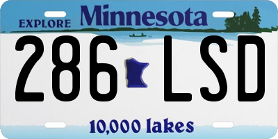 MN license plate 286LSD