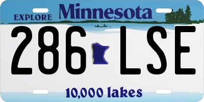 MN license plate 286LSE