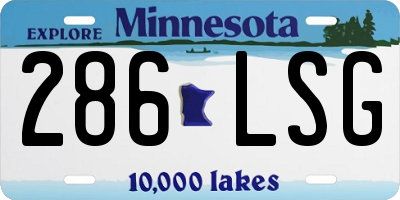 MN license plate 286LSG