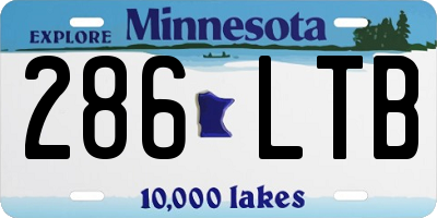 MN license plate 286LTB