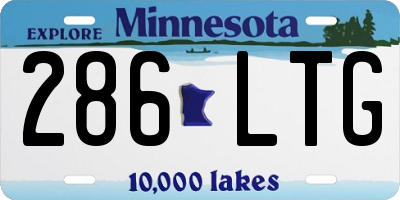 MN license plate 286LTG