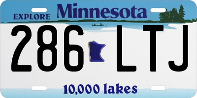 MN license plate 286LTJ