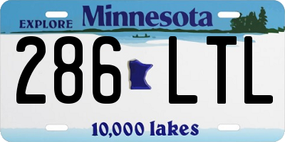 MN license plate 286LTL