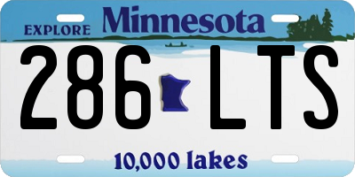 MN license plate 286LTS