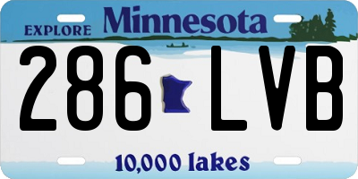 MN license plate 286LVB