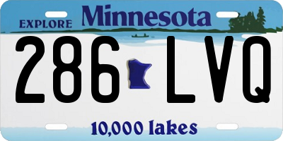 MN license plate 286LVQ