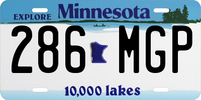 MN license plate 286MGP