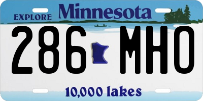 MN license plate 286MHO