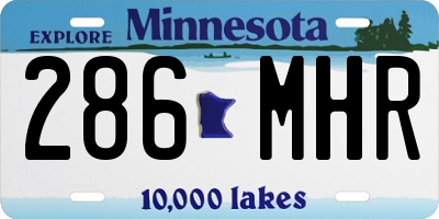 MN license plate 286MHR