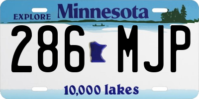 MN license plate 286MJP