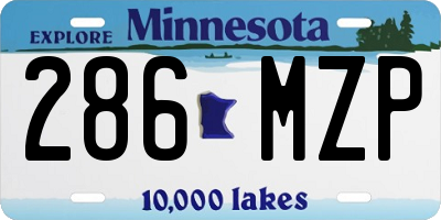 MN license plate 286MZP