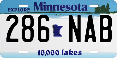 MN license plate 286NAB